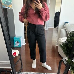 Wilfred Black Cropped Tailored Trousers